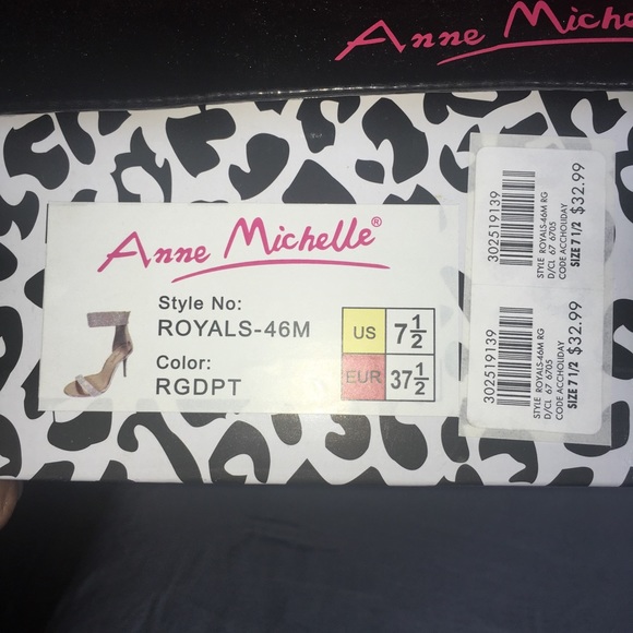 Charlotte Russe Rhinestoned Rose Gold Heels - Picture 6 of 6